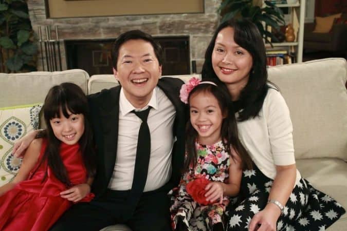 Tran Jeong with her Husband and Daughters