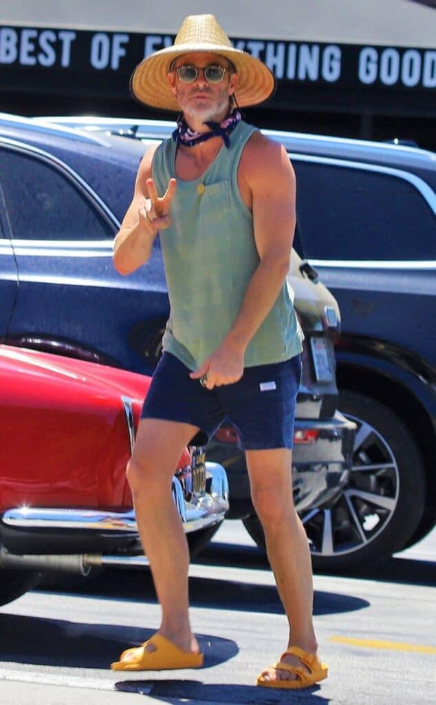 Chris Pine during a vacation