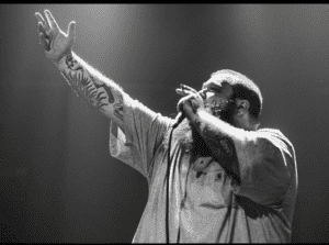 Action Bronson during a concert.