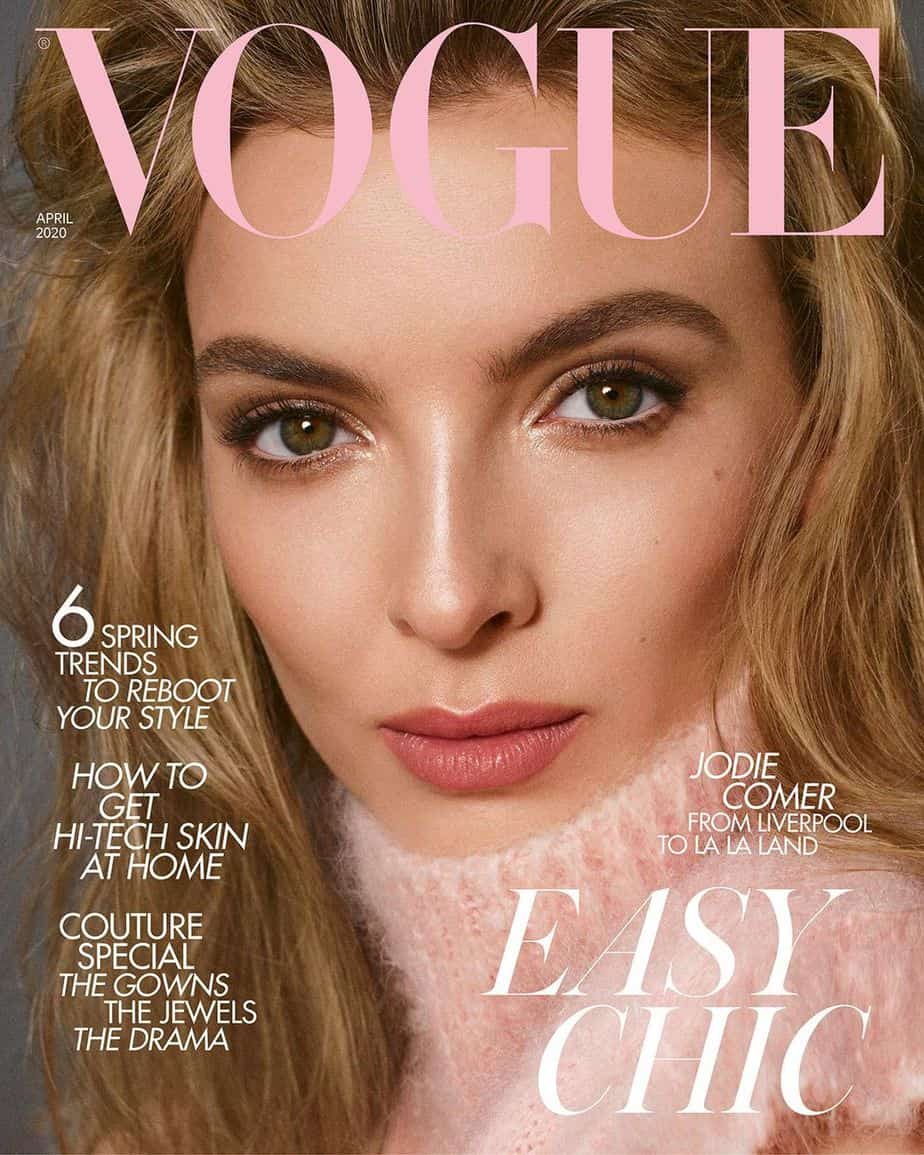 Jodie Comer on the cover of Vogue magazine