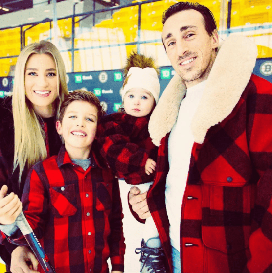 Katrina Marchand with her family.