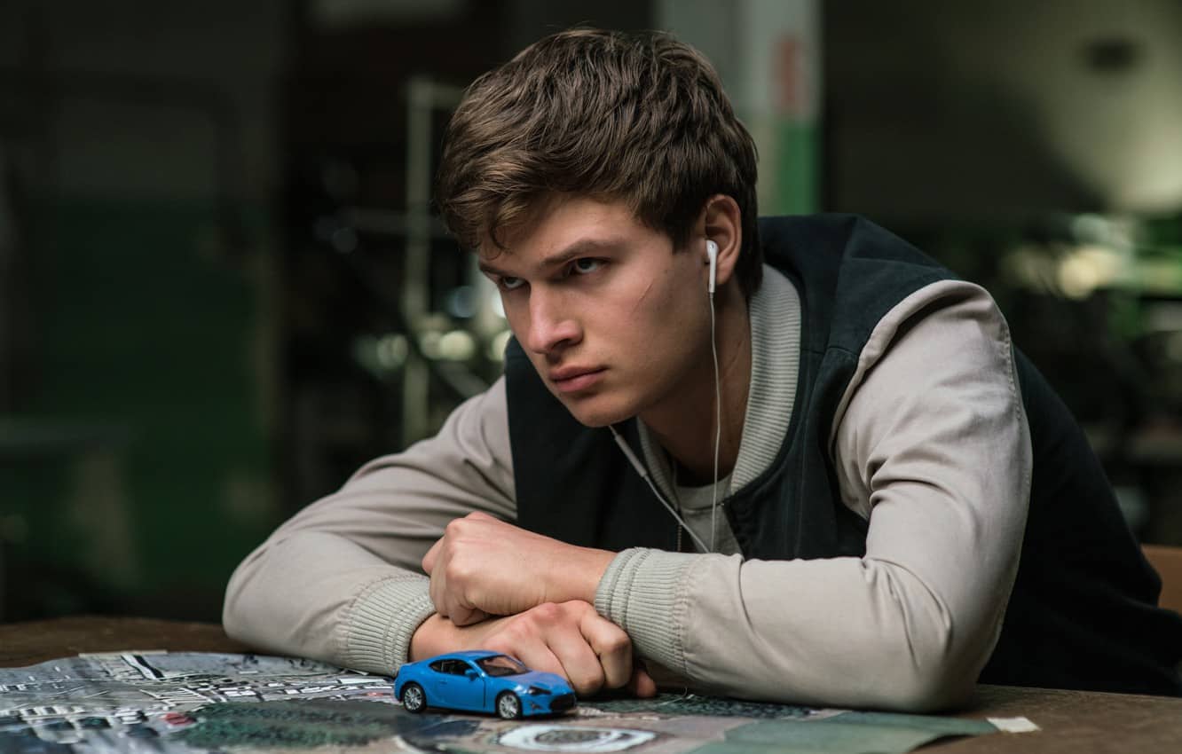 Ansolo while filming Baby Driver.