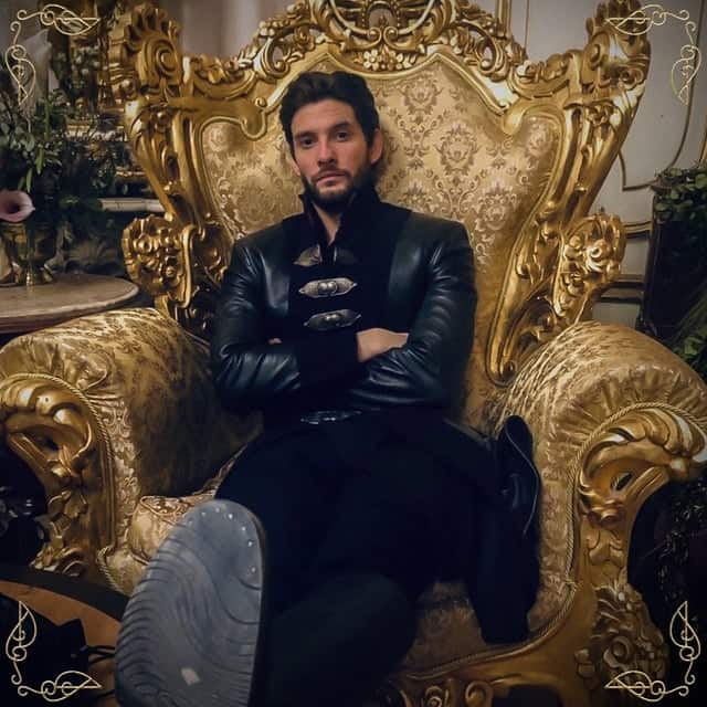 Ben sitting in the throne.