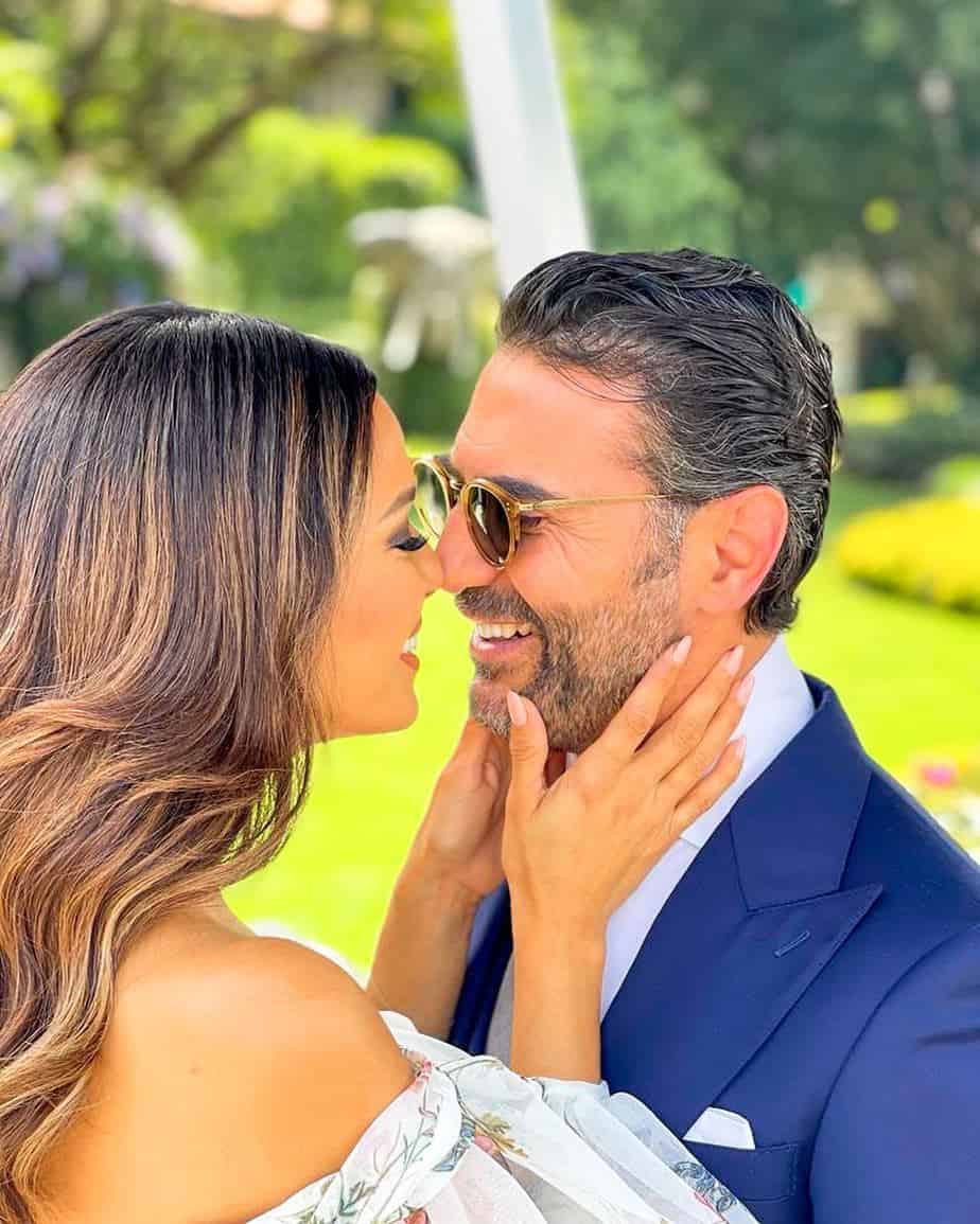 Eva Longoria and husband Jose Antonio Baston sharing a moment.