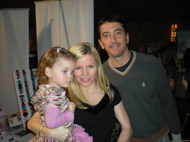 The happy family (daughter Bailey, Renee Sloan and Scott Baio).