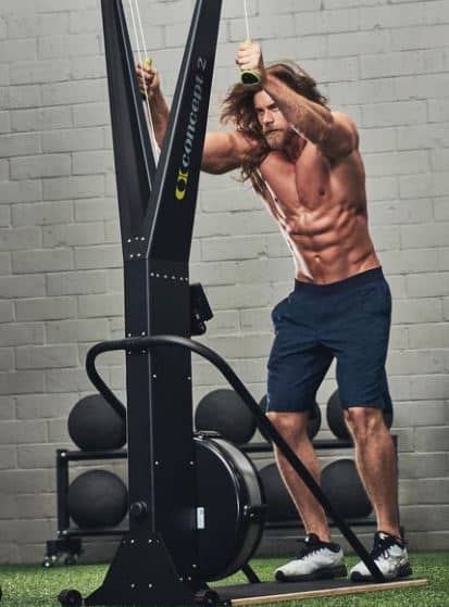 Brock O'Hurn is photographed while working out.
