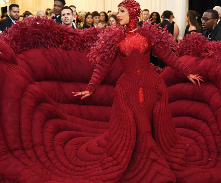 Cardi B's 2019 Met Gala gown had rubies of around $250,000. (source vetyvet.com)