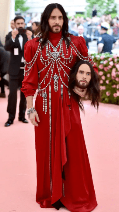 Jared Leto with his head (Source: Insider)