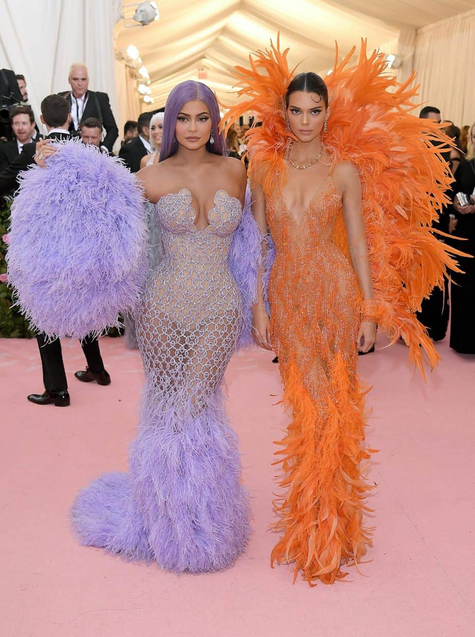 Kylie and Kendall Jenner during the 2019 Met Gala (Source: People)