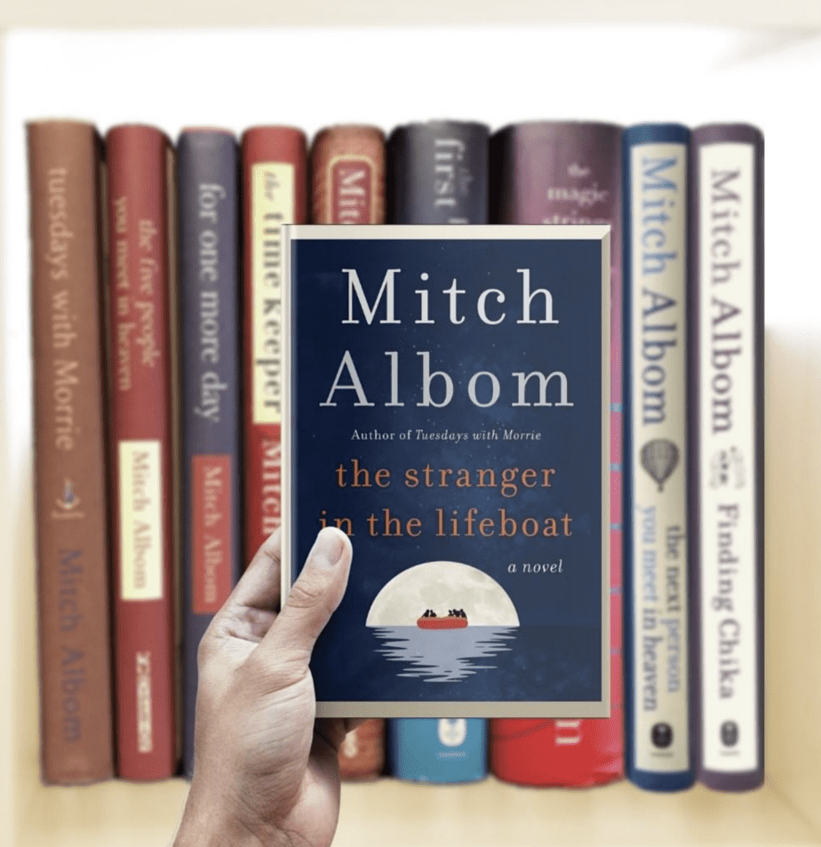 Mitch Albom's book The Stranger in the lifeboat. (source: Instagram)
