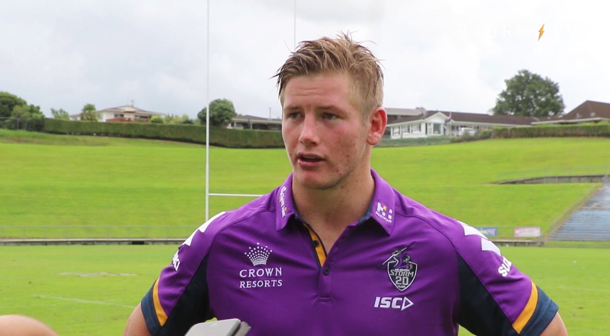 Harry Grant Of Melbourne Storm Team Giving Interview.