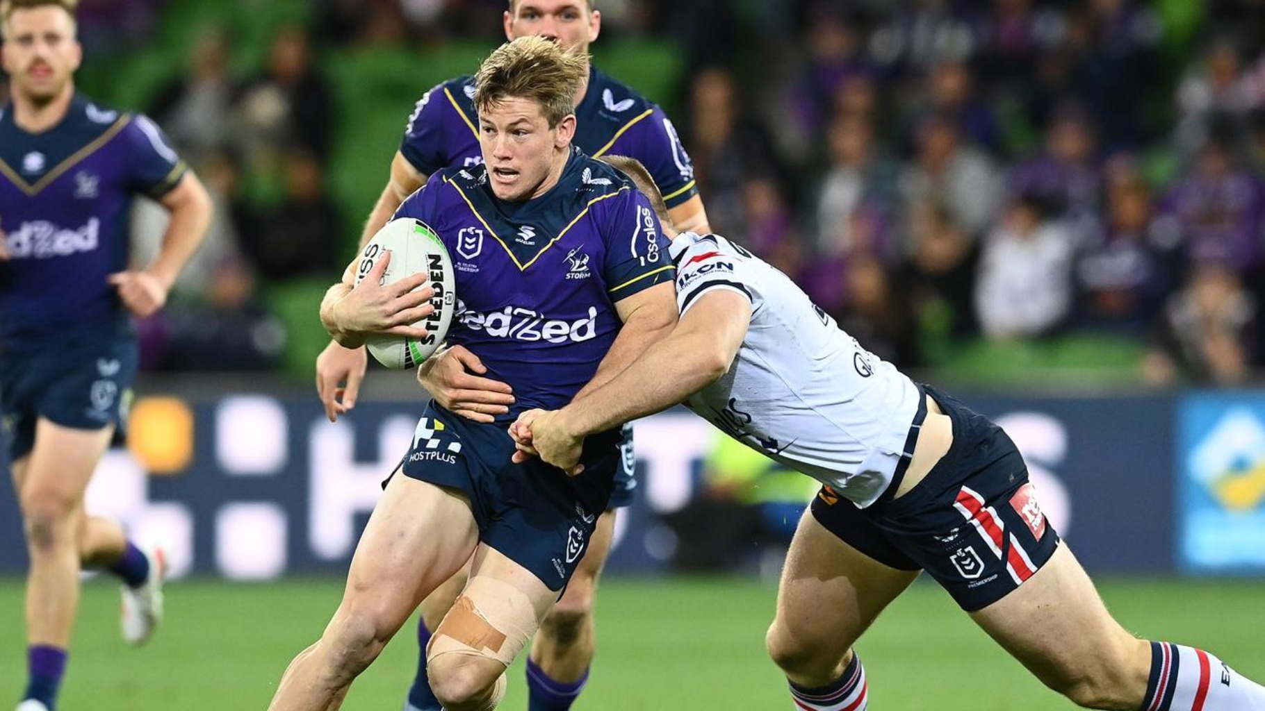 Harry Grant during the Game for Melbourne Storm.
