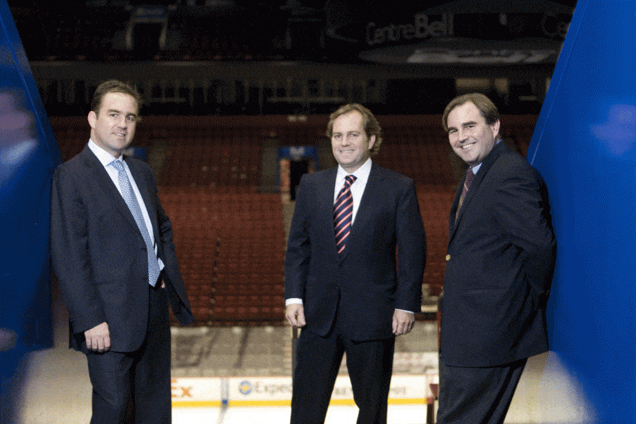 Geoff Molson with his brothers 