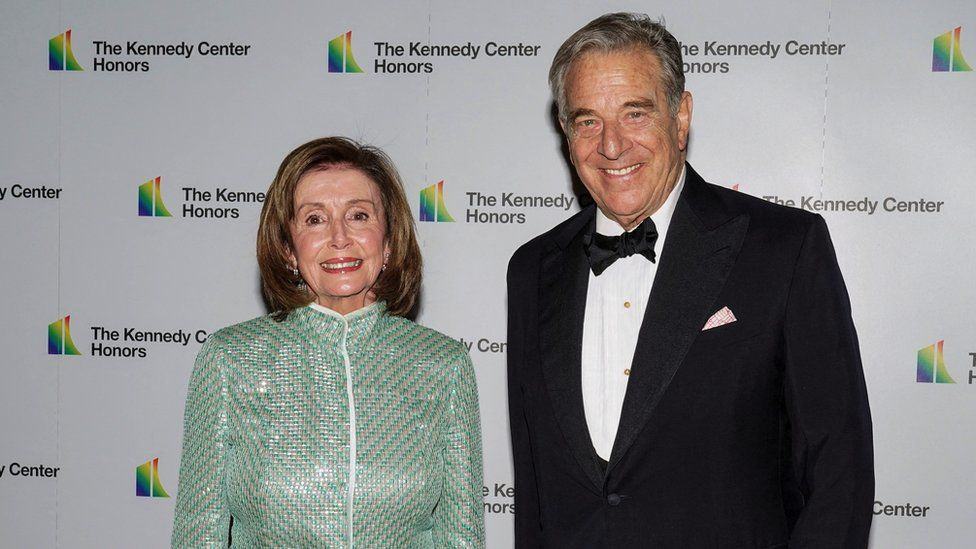 Nancy and her husband are pictured during an event (Source: BBC)