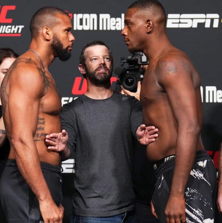 Thiago Santos During His Faceoff Against Jamahal Hill