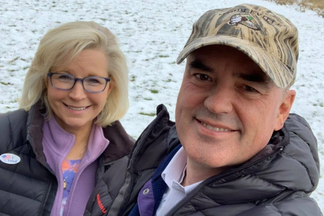 Liz Cheney with her husband Philip Perry