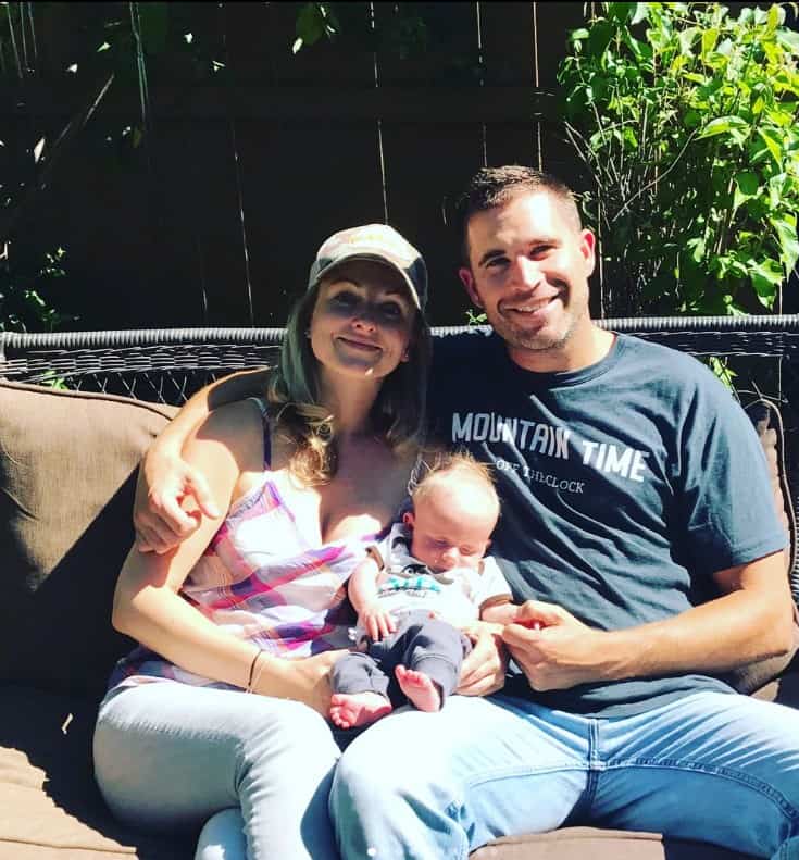 John Morris with wife, Maggie, and son, Zack, in 2018