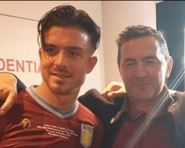 Captain Jack Grealish with his father Kevin
