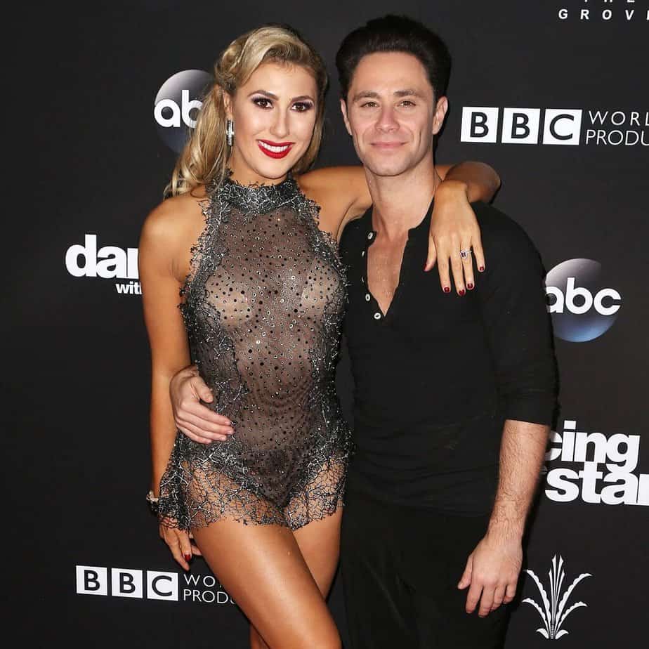 Emma Slater and Sasha Farber at the 'Dancing with the Stars' TV show 