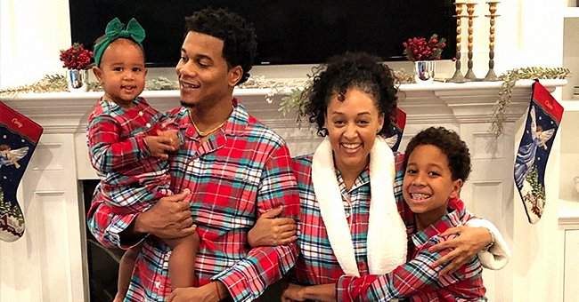 Tia Mowry, Husband Cory Hardrict and Their Kids Cree & Cairo Melt Hearts Posing in Matching Christmas Pajamas