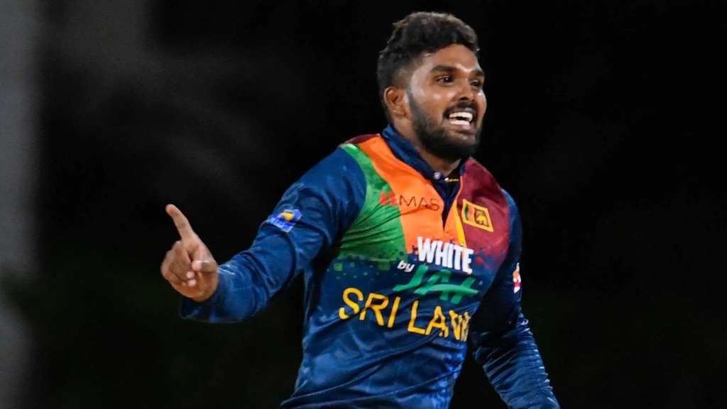 wanindu hasaranga palying for Srilanka national team