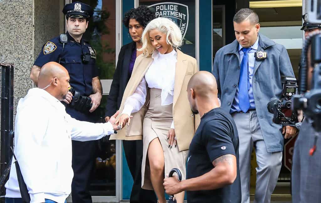 Cardi B is seen leaving 109 Police Precinct in Flushing on October 1, 2018 in New York, New York