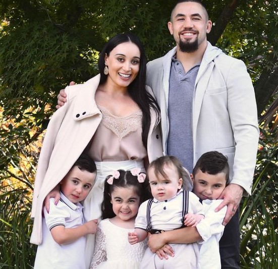 Robert Whittaker with his family