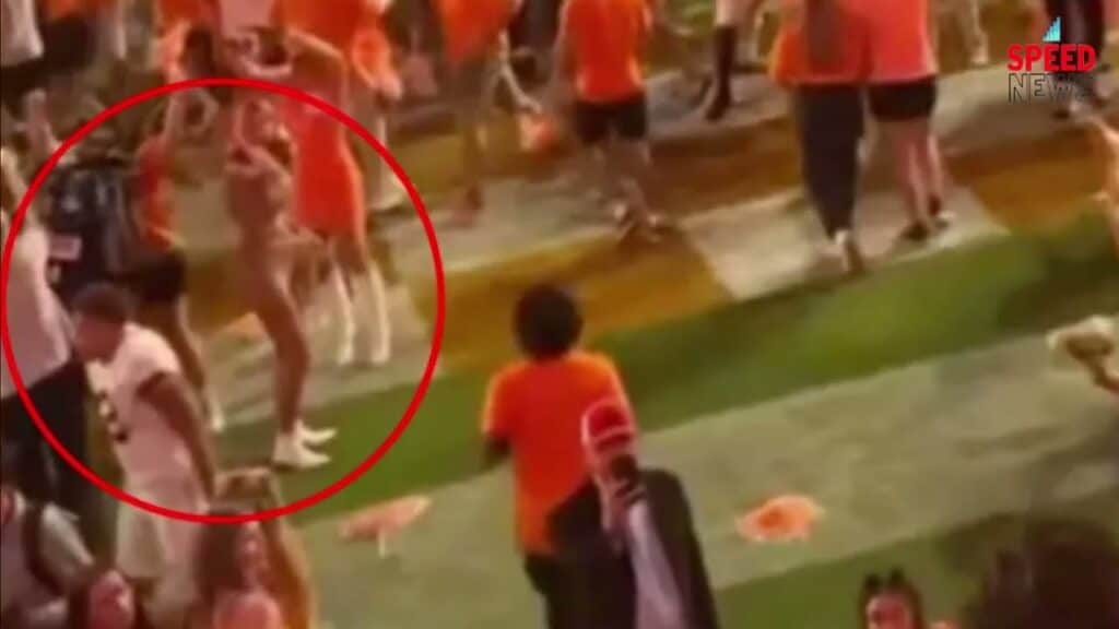 Alabama Wide Receiver Jermaine Burton Is Caught On Tape Hitting Rival Fans Following 52-49 Loss
