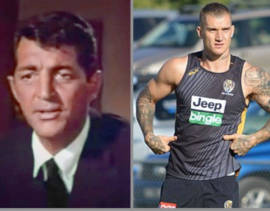 Is Dean Martin Related To Dustin Martin