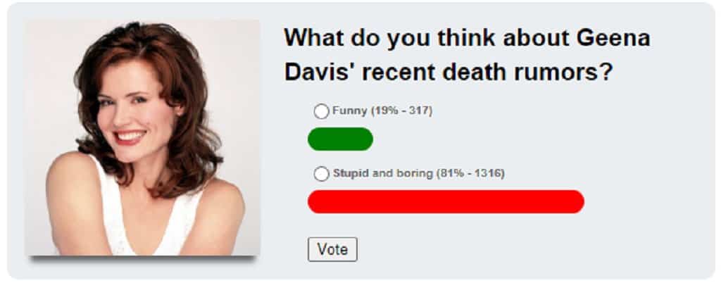 Geena Davis death hoax