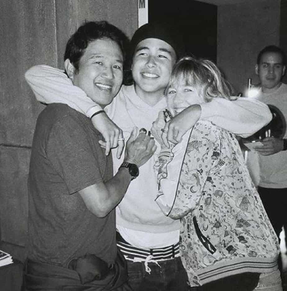 Nico Hiraga with his parents