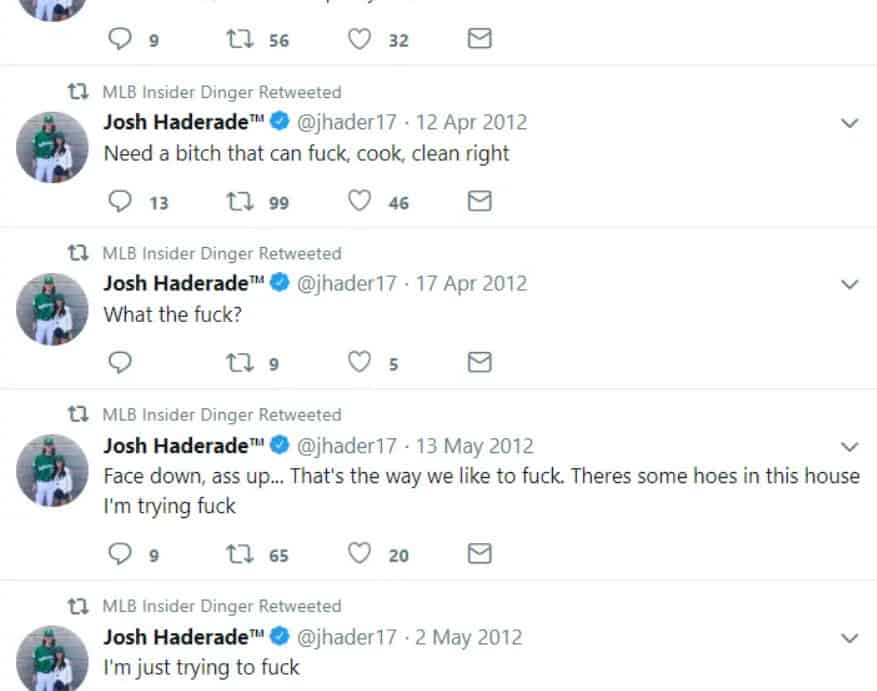 The scene of Josh Hader's apology just after racist, sexist, bigoted, homophobic tweets surfaced