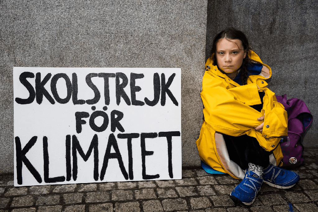 Greta Thunberg Protesting