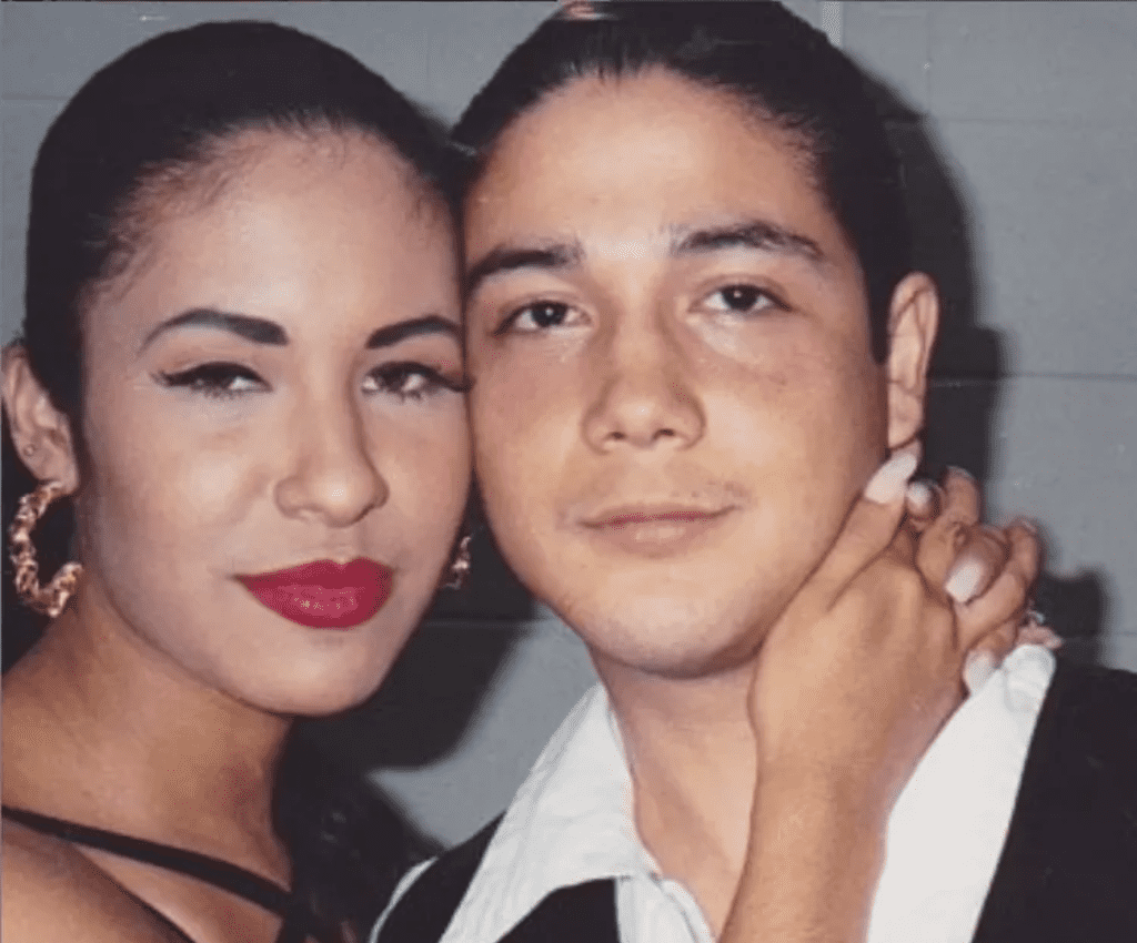 Selena Quintanilla Perez with her husband.