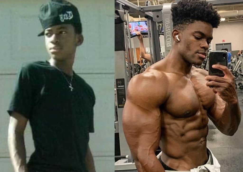 Marvin showing his body Transformation