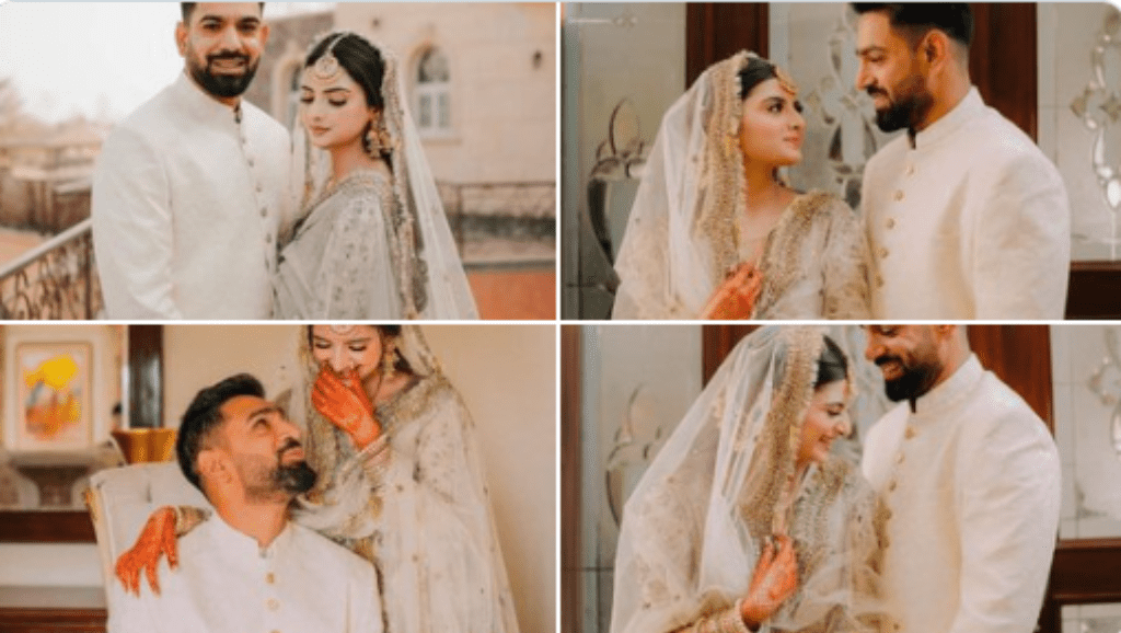 Haris Rauf's tied a knot with wife Muzna surrounded by family members.
