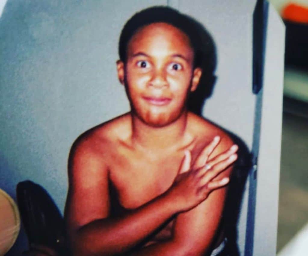 Orlando Brown's old photo when he was in his teenage.
