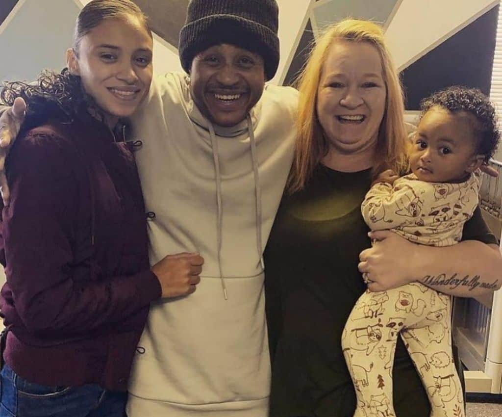 Orlando Brown with his family.