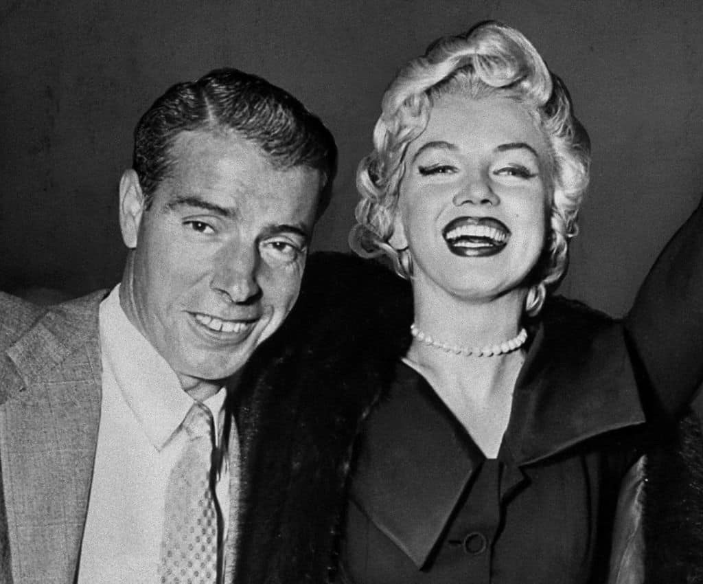 Marilyn and her second husband Joe DiMaggio.