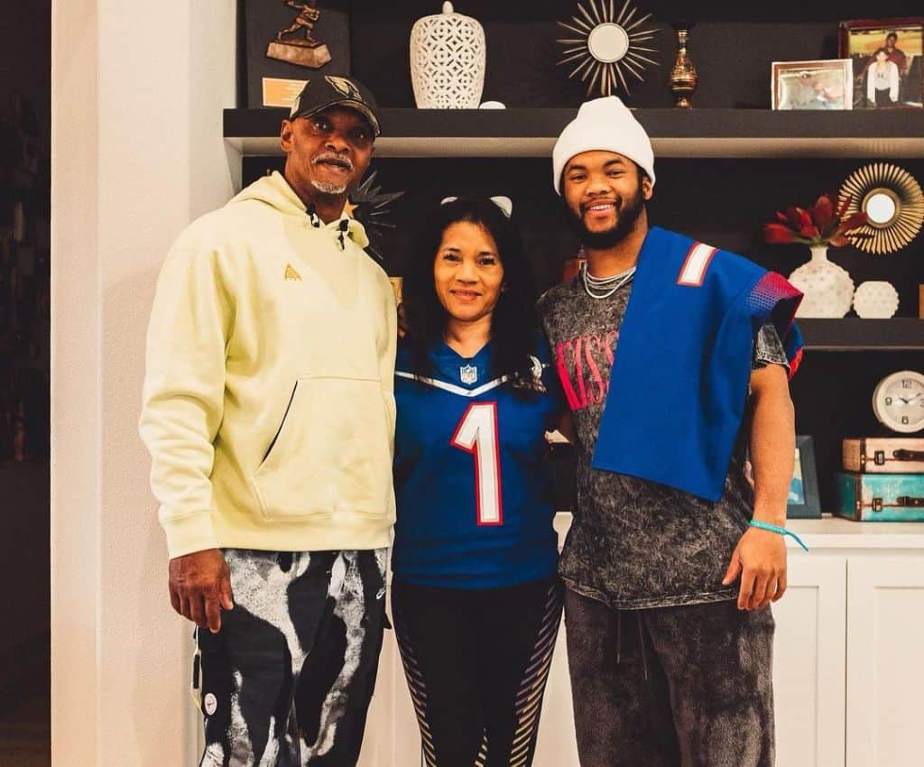 Kyler Murray with his father and mother.