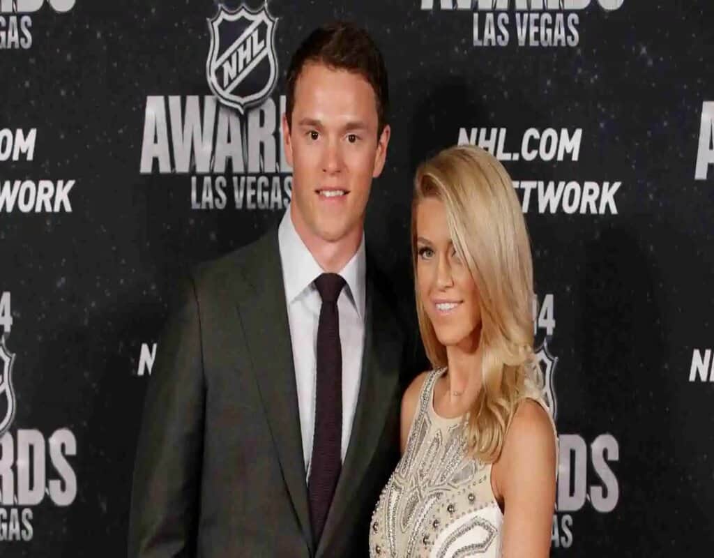Jonathan Toews With His Wife To Be